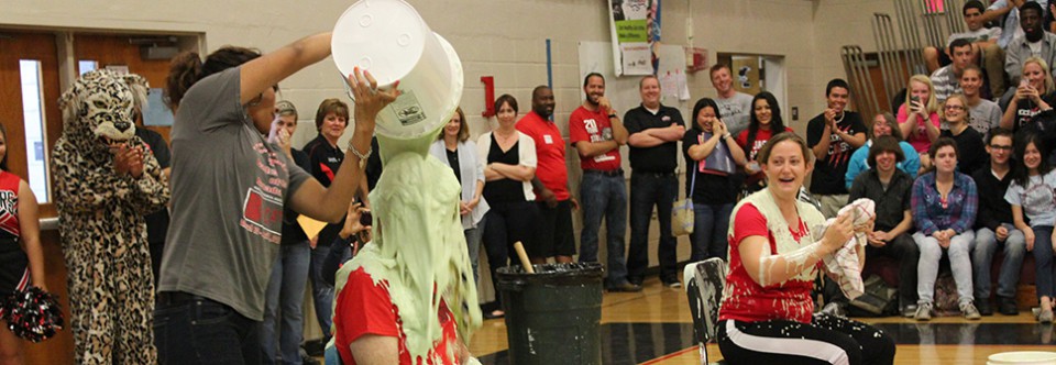Assistant Principals Slimed at Academic Pep Rally