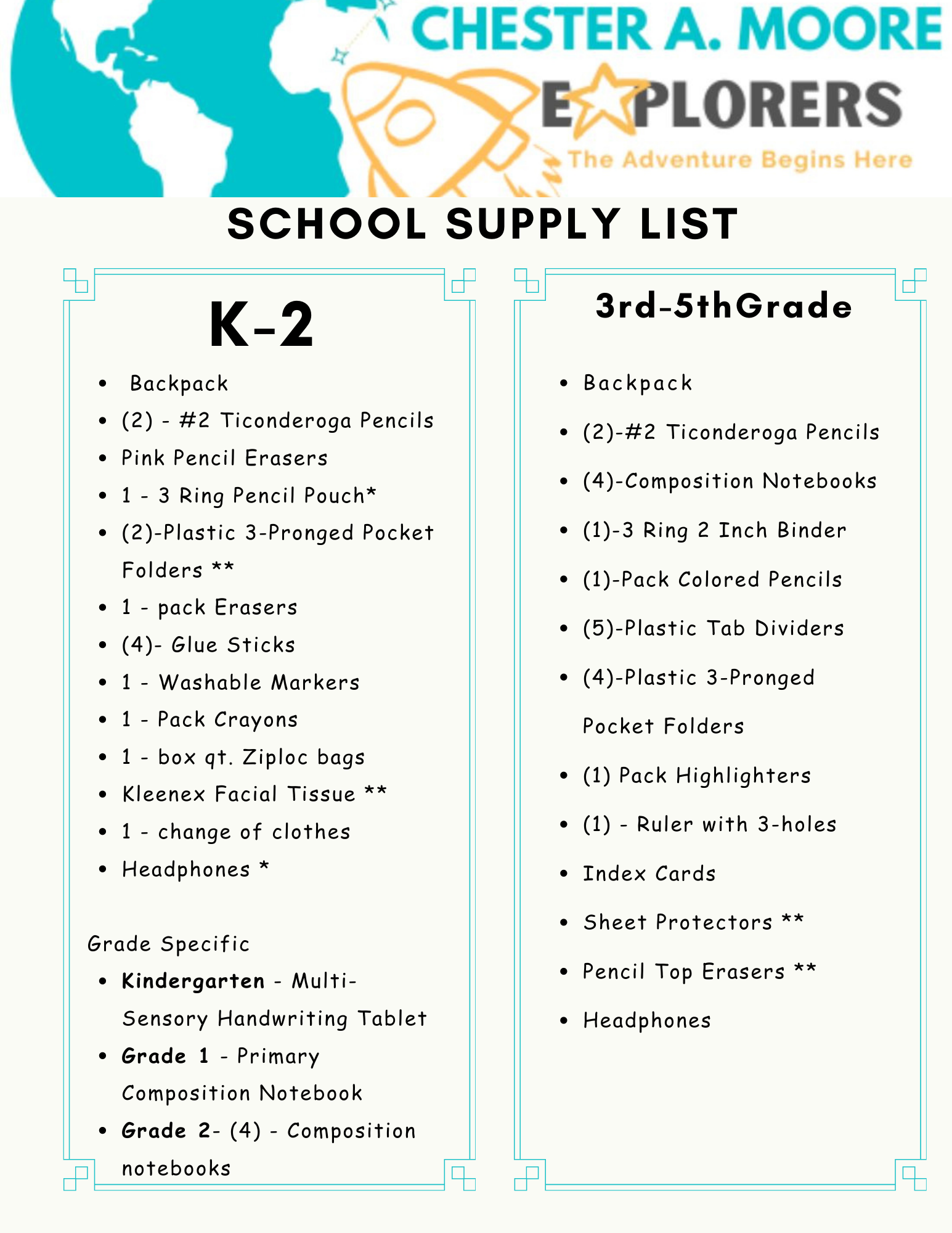 Supply List / Supply Lists
