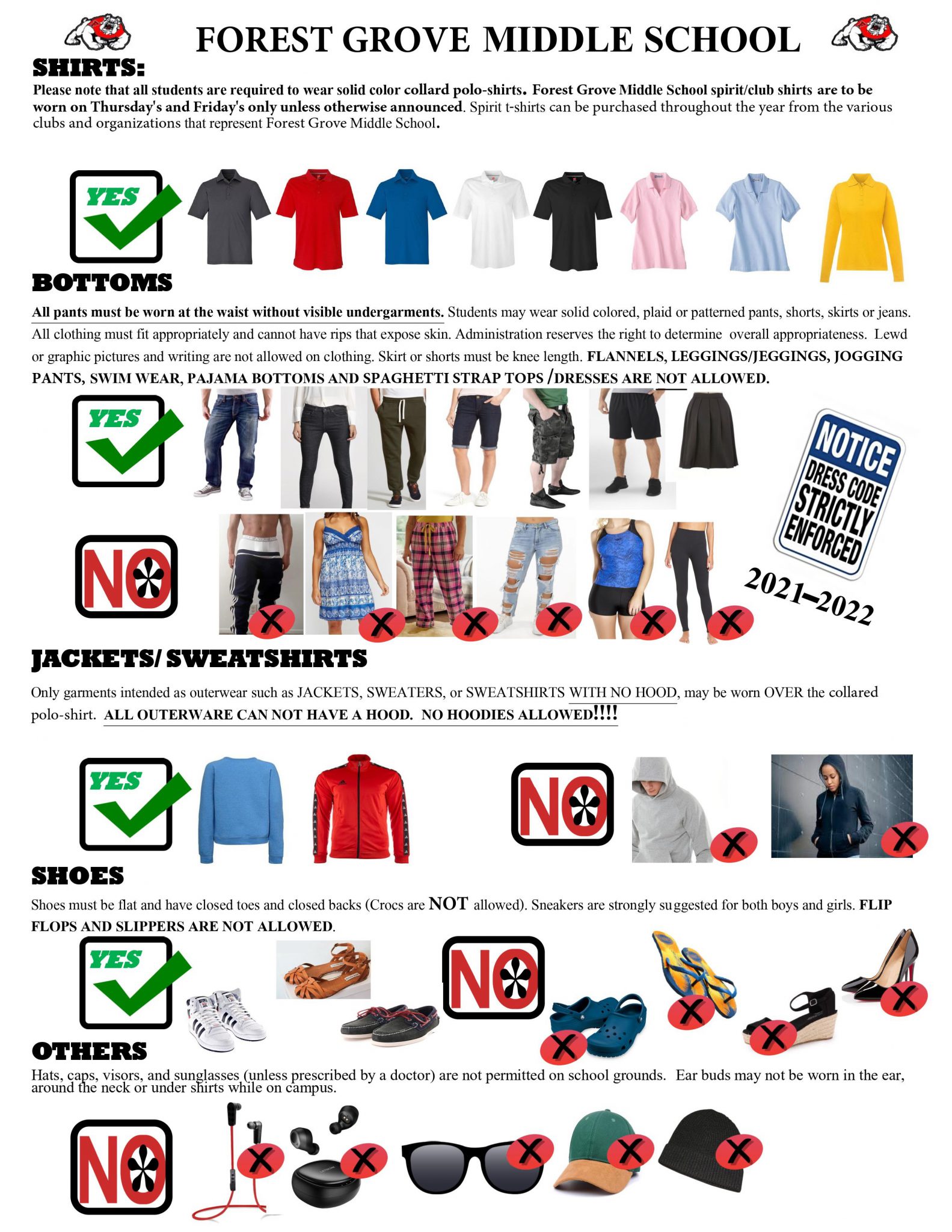 Dress Code Forest Grove Middle School