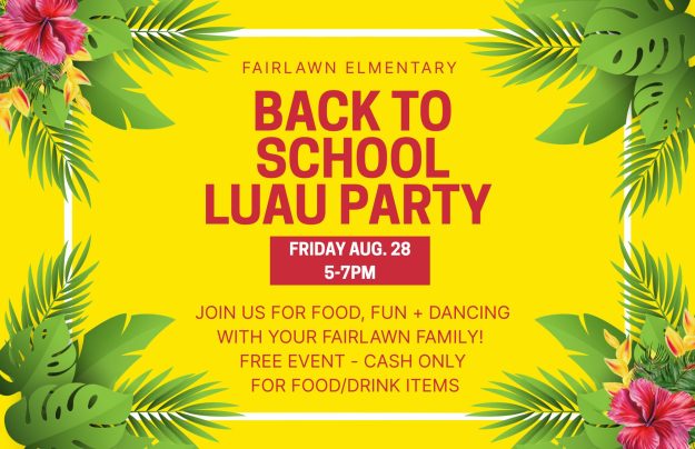 Luau Party Facebook Post