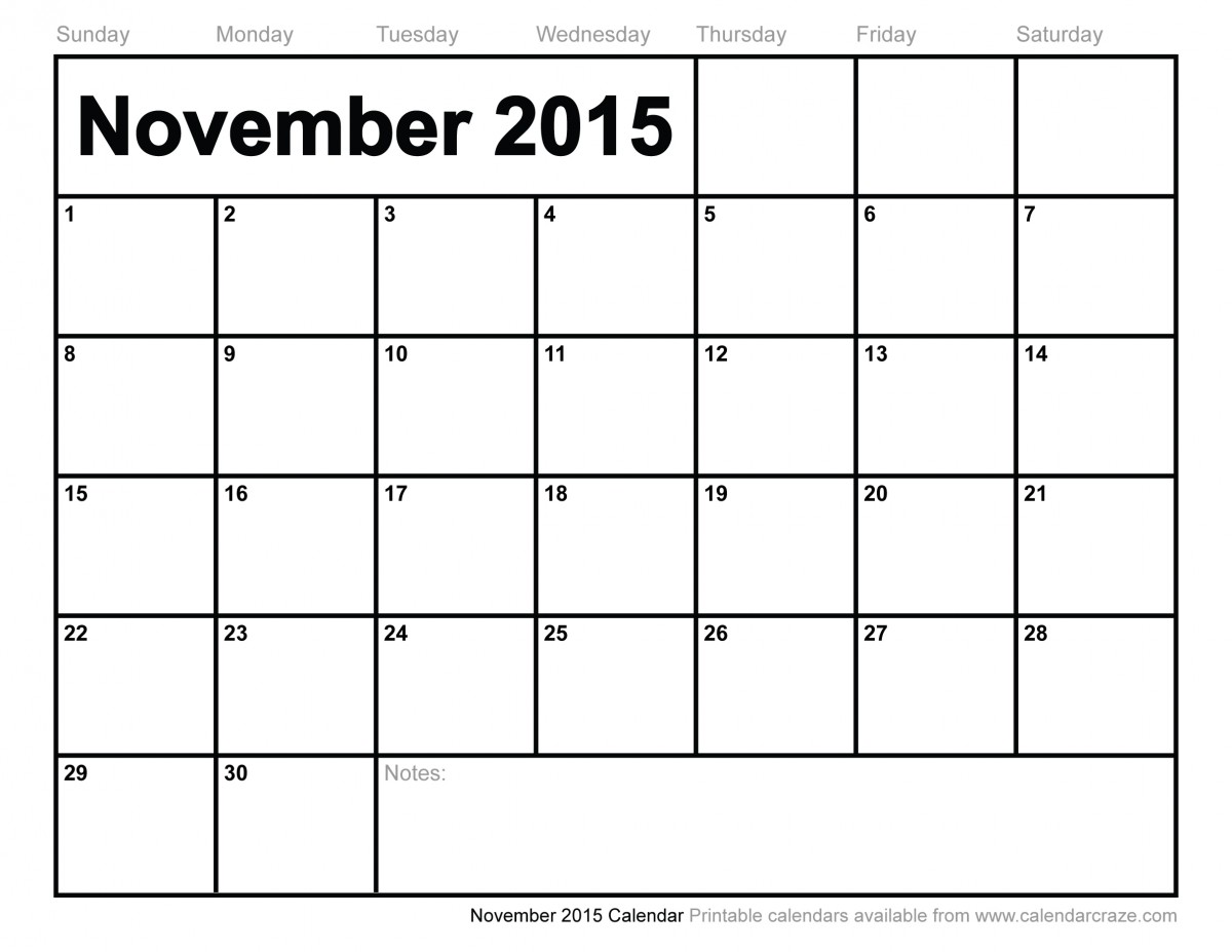 November 15 Calendar Printable Fort Pierce Central