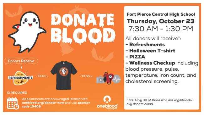Image for Blood Drive Thursday October 23rd, 7:30am to 1:30pm