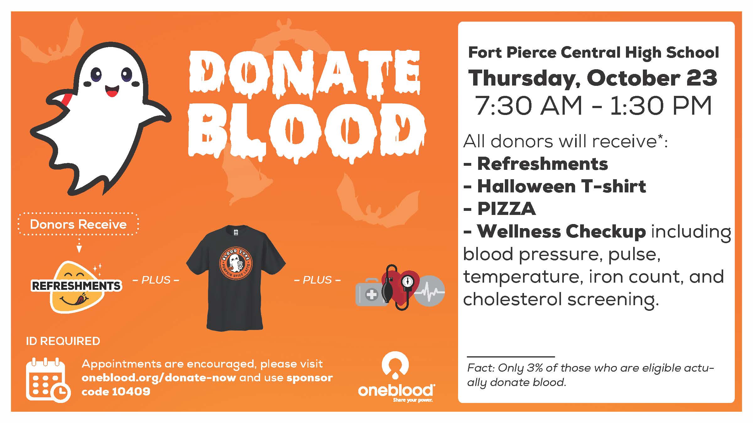 Image for Blood Drive Thursday October 23rd, 7:30am to 1:30pm