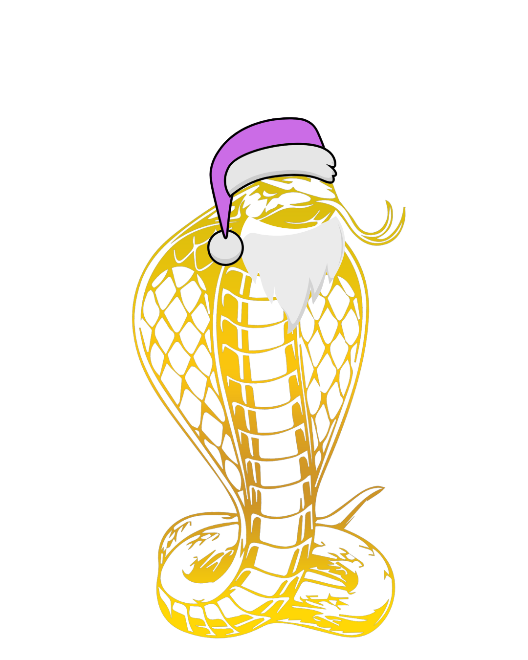 Cobra Logo in Purple Santa Hat