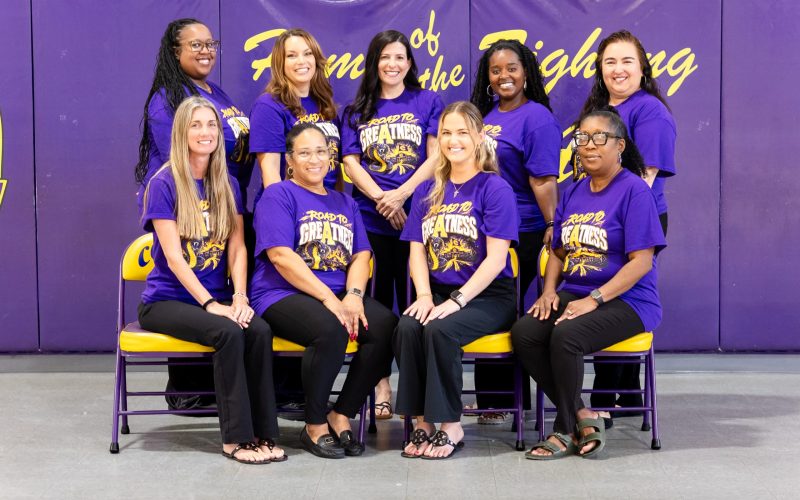 Counselors Group Photo (Top Row L-R) Galloway, Hunter, Mazzo, Napoleon, and Alanis (Bot Row L-R) Allen, Guzman, Schwerer, and Herbert