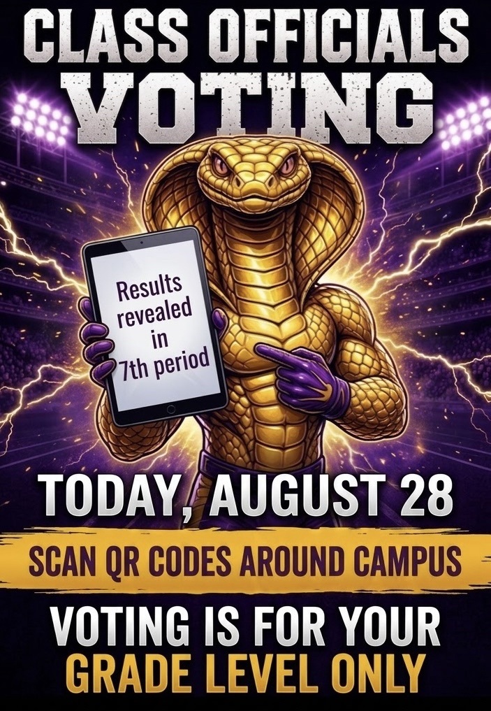 Class Official Voting 8/28 In School
