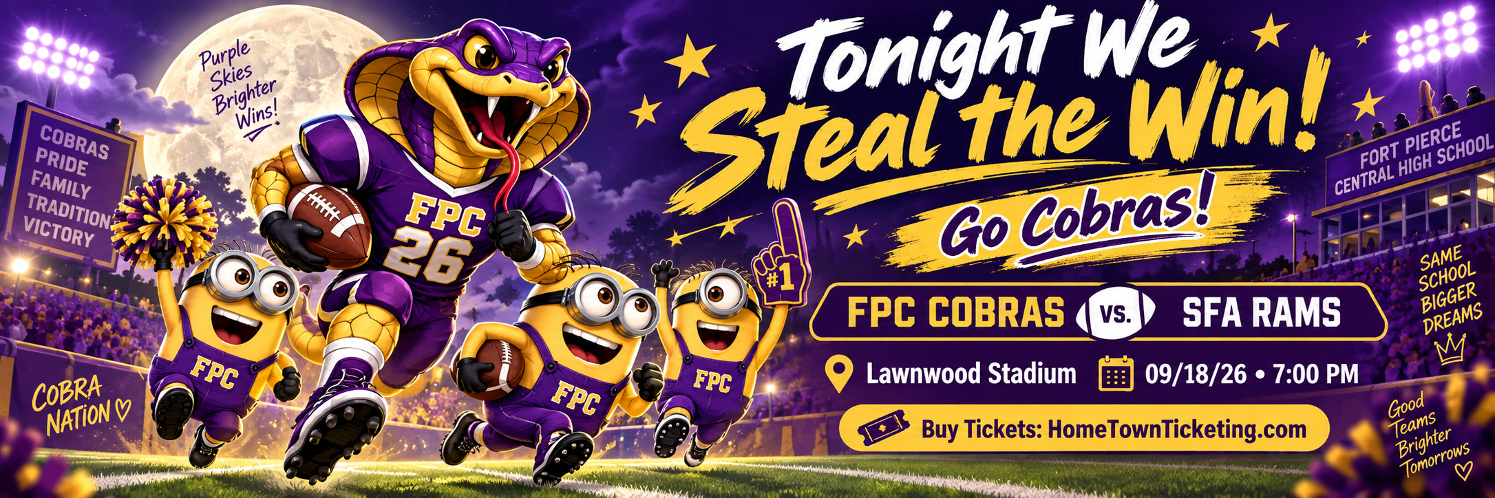 FPC Football Minions Night 9/18 at 7pm