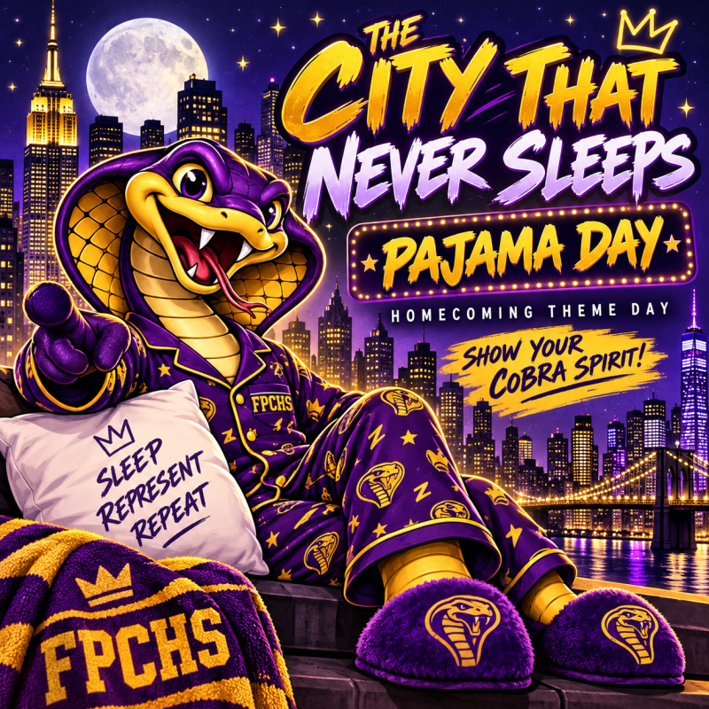 Cobra Pajama Day in the City for HOCO theme day