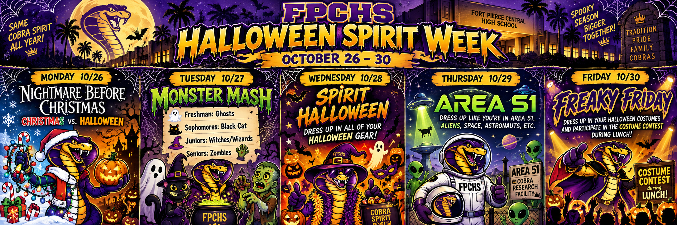 FPCHS Halloween Spirit Week Banner