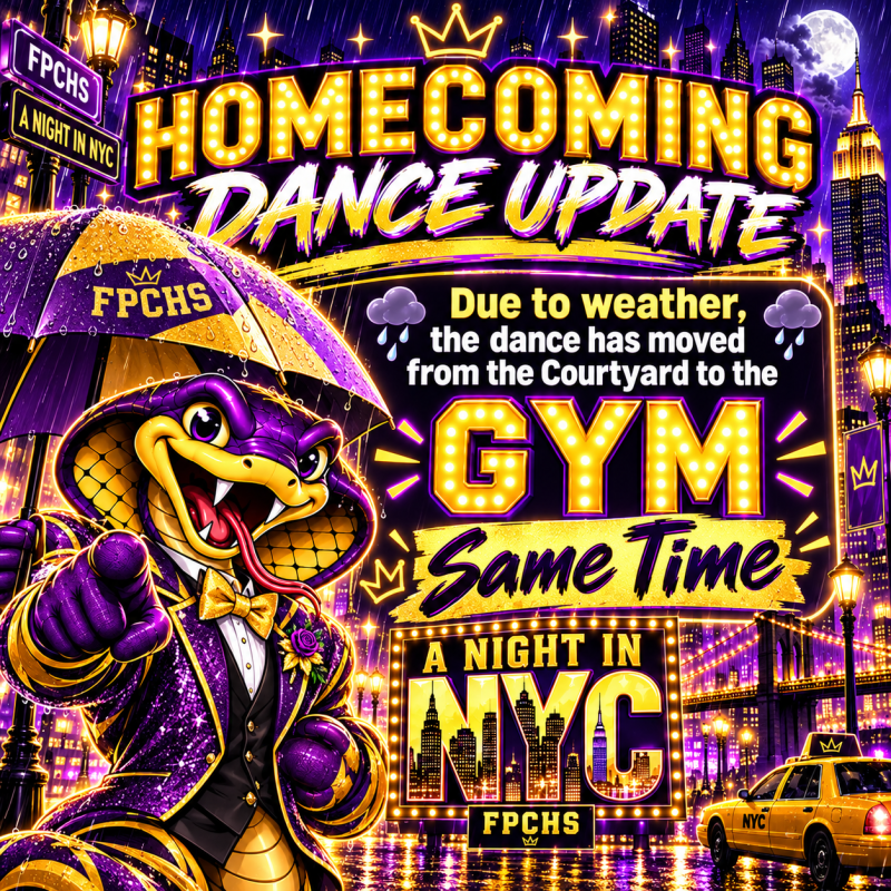 Rainy NYC Homecoming Dance Update HOCO dance location moved from courtyard to gym due to potential weather