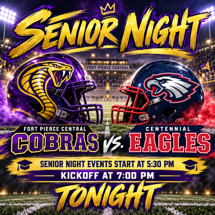 Senior Night Football-5:30 Senior Events and & 7:00 kickoff