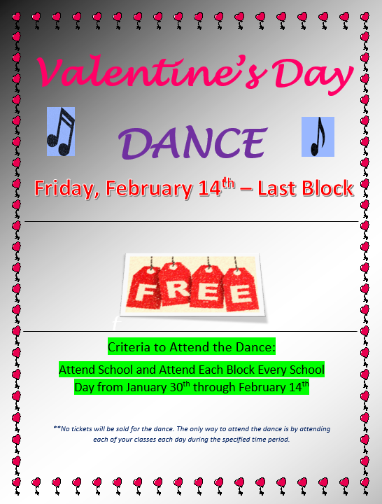 Feb 14 Attendance Dance