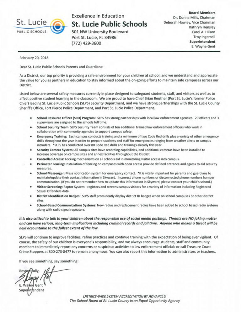 Parent Letter School Safety Measures 2 18 20 1 Lincoln Park Academy