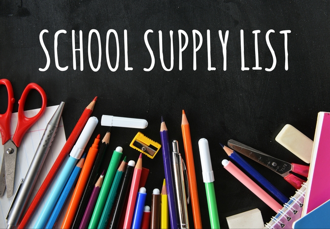 2021-2022 Middle School Supply Lists