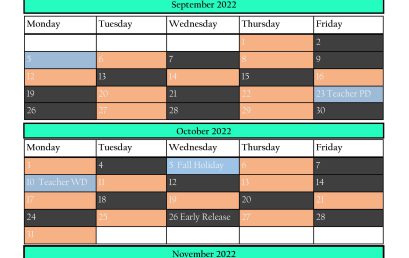 Orange and Black Day Calendar