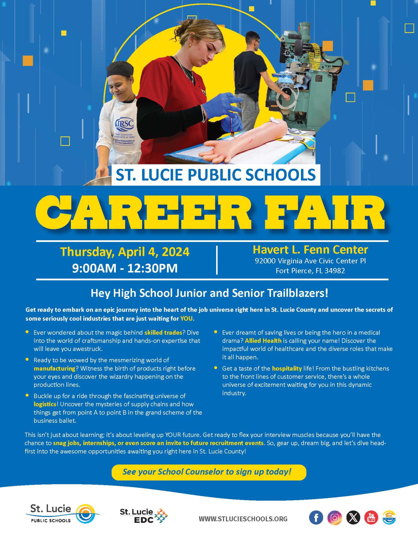 St. Lucie Public Schools Career Fair April 4, 2024 Lincoln Park Academy