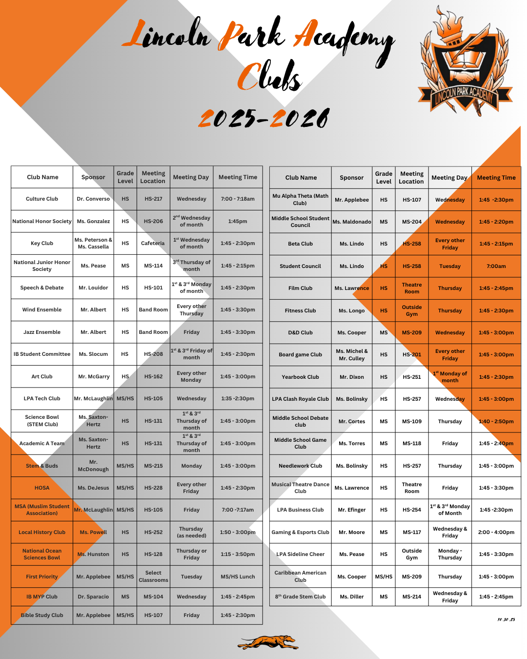 LPA New Clubs 10.30.25