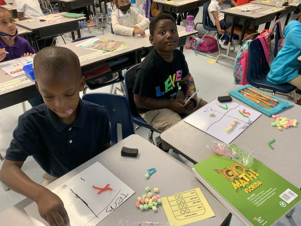 First Grade Students Enjoyed a Yummy Math Snack – Lawnwood Elementary