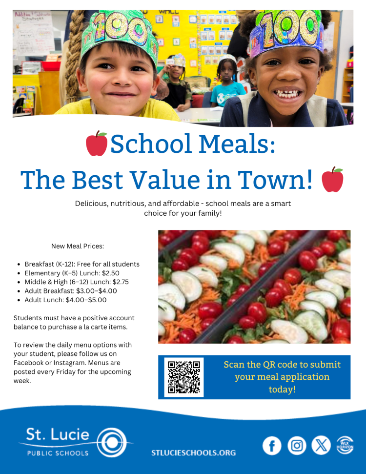 English School Meals Flyer