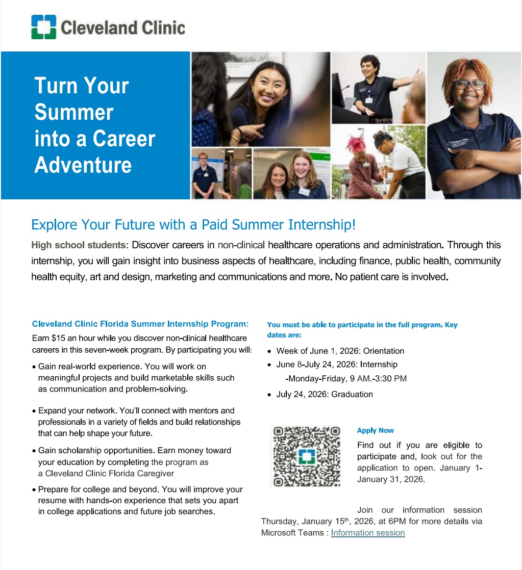 2026 summer cleveland clinic