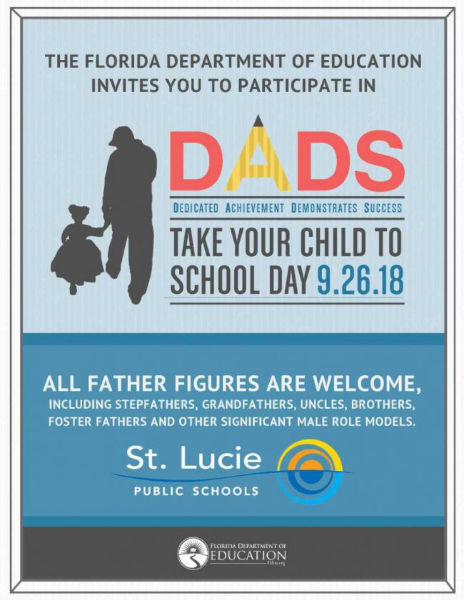 Dads Take Your Child To School Day Poster 9-26-18(1)